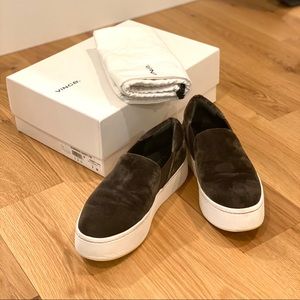 Vince warren velvet platform gray 7